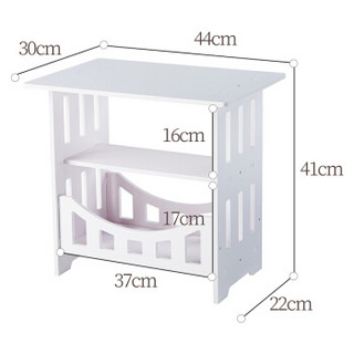 心家宜 床头柜 44*30*41cm创意简约收纳柜储物型简易斗柜方形床边桌子 986779W白色