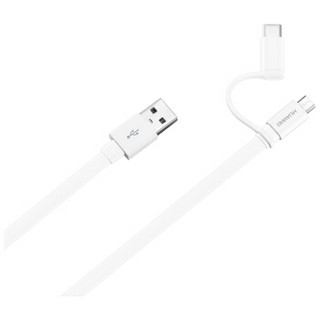 华为（HUAWEI）华为二合一数据线（白色）Micro USB+Type-C AP55S二合一