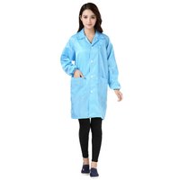 久臻 91015防静电大褂衣净化服洁净服无尘服 防静电工作防尘服 蓝色 3XL