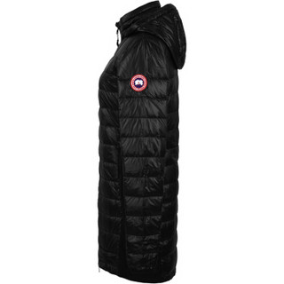 CANADA GOOSE 加拿大鹅 女士黑色锦纶连帽中长薄款羽绒服 2710L 539 S码