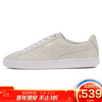 彪马PUMA 男女同款 休闲鞋 Suede Classic Metal Badge 运动鞋 370081 02米色42.5码