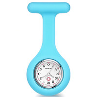 正港(ZGO)夜光护士表女款女学生胸表可爱简约考试电子小便携挂表怀表可刻字 571浅蓝