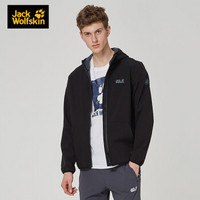 JackWolfskin/狼爪男士秋季新款户外运动防风透气软壳衣外套1305821/6000 黑色 L