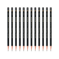 日本蜻蜓（Tombow）绘图木杆铅笔 设计美术素描绘画六角铅笔 12支/盒装 MONO-100 6B
