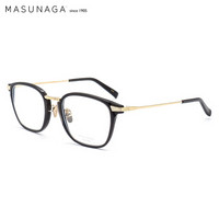 masunaga 增永眼镜男女手工复古全框眼镜架配镜近视光学镜架GMS-817 #79 黑框金架