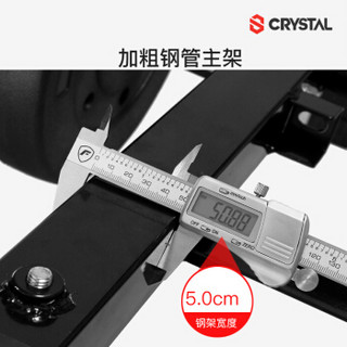 水晶 CRYSTAL SJ7850-3 卧推架深蹲架杠铃套装家用举重床哑铃架+80kg配重+1.8m电镀杆