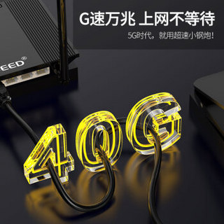 万级（OFNPFTTH）八类网线 1米CAT8双屏蔽40G万兆 机房网咖5G网络线成品跳线电脑路由器光纤线连接WJ-126121