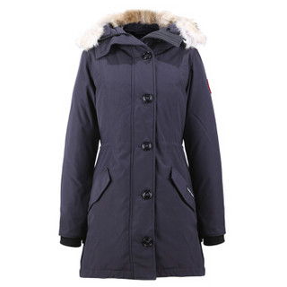 CANADA GOOSE 女士深蓝色Rossclair派克大衣中长款羽绒服 2580LA 67  S