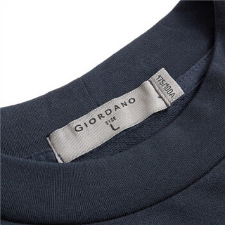 佐丹奴（Giordano） T恤 厚实棉质小高领修身长袖T恤加厚打底衫男士01029794  66标志海军蓝色 小码