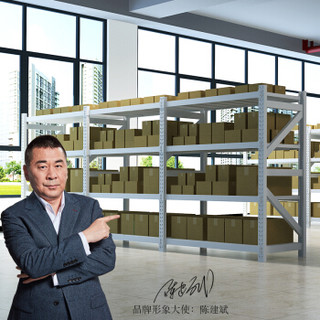 中伟货架仓储货架家用仓库超市货架金属钢制货架货物架器材架层架展示架储物架置物架子四层主架1.5米 可定制
