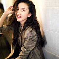 莉夏乐 小西装外套女秋冬季2019新款女装韩版修身显瘦休闲格子商务潮 JXALYM800 浅咖格 XL