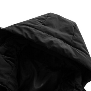 南极人棉衣男士2019新款棉袄冬季中长款连帽加厚保暖棉服外套 MLX901 黑色 185/100A