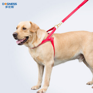 多尼斯（DOGNESS）狗狗牵引绳遛狗绳狗链子胸背带小中大型犬哈士奇宠物阿拉斯加 红色M码