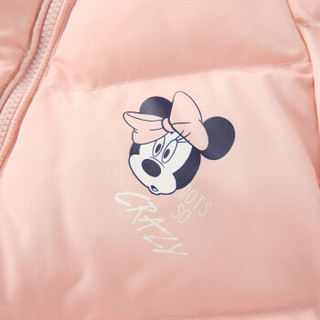 迪士尼 Disney 童装女童宝宝加厚加绒棉衣棉袄棉服外套中长款2019冬 DA941JE12 胭脂粉 110