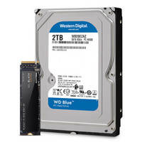 WD 500GB NVMe Black SN750 SSD + WD 2TB稳定机械硬盘