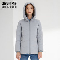 波司登羽绒服女装新品短款连帽休闲冬季厚款妈妈装外套 静谧灰8210 B90141022