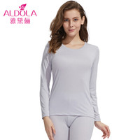 雅黛俪保暖内衣男女士薄款亲肤舒适秋衣秋裤情侣款性感保暖套装DYL81610 女款 浅灰 XL