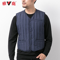 雅鹿羽绒马甲男2019冬季新款商务休闲男士保暖背心内外穿YT6107120 深藏青 190/104A/4XL