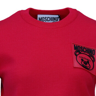 MOSCHINO 莫斯奇诺 粉红色圆领套头毛衣 D V 0924 5400 0215 40 女款