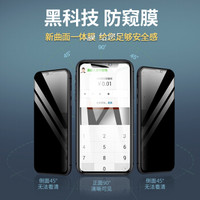 梵帝西诺 iPhoneXR/11防窥钢化膜 苹果11/XR钢化膜 全屏曲面高清防偷看手机贴膜 6.1英寸 黑色