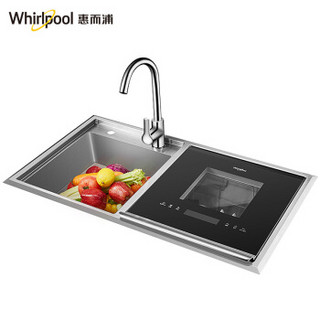 惠而浦（Whirlpool）中式水槽嵌入式除菌烘存一体喷淋洗碗机黑色高温4套嵌入式家用洗碗机ADP10S