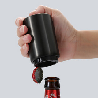 阳光飞歌 不锈钢开瓶器 创意多功能按压自动磁铁啤酒起子鸡尾酒启瓶器 镀钛黑色