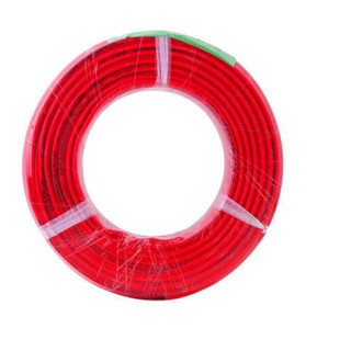 晶花国标单芯多股塑铜软线 电线 电缆BVR25平方 红100米/盘（定制预售300米起定）