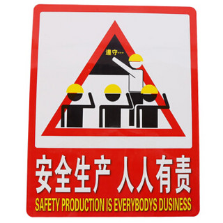 四万公里 安全警示牌 安全生产人人有责标识牌 工地施工路政公共场所标志警告牌提示标语贴 SWY5007