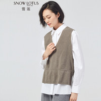 雪莲 SNOW LOTUS秋冬山羊绒百搭时装V领女套头背心针织衫羊绒衫 798026 R422 115