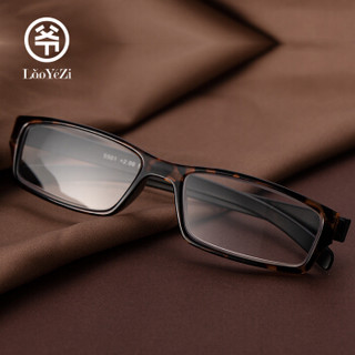老爷子（LaoYeZi）P7051 老花镜男女通用时尚宽脚老花眼镜 高清舒适防滑老人老光眼镜 黑色玳瑁 150度