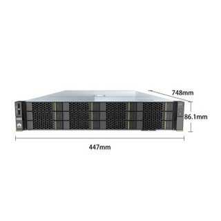 华为HUAWEI 机架式服务器 2288HV5 2U12盘 3106*2CPU 16G*4 8T*6SATA 550双电 RAID0,1,5,6,10-1G 质保三年