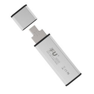 朗科（Netac）USB2.0 安卓手机 U盘U211S 双接口全金属直插式迷你优盘 浅灰色 8GB  单个装