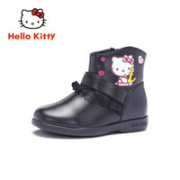 HELLOKITTY 童鞋女童靴子 保暖时尚休闲皮靴 K864A6804黑色31