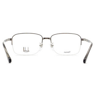 dunhill登喜路眼镜商务时尚半框眼镜架配镜近视男款光学镜架VDH174J 0579银色57mm