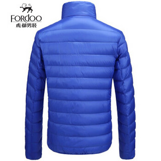 虎都（FORDOO）羽绒服男 2019冬季新款男装轻薄时尚羽绒服男士保暖羽绒外套 58880161 宝蓝 4XL