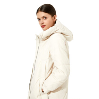 【yalu/雅鹿女士羽绒服】雅鹿(yaloo)面包羽绒服女中长款 9825 白色