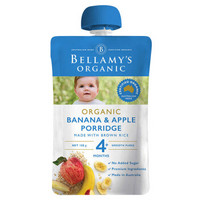 限用户：BELLAMY'S 贝拉米 婴幼儿果泥 香蕉苹果味 120g+燕麦无花果苹果泥 120g