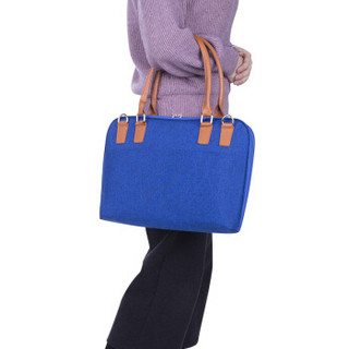 泰若（Taero）女士电脑包13.3英寸时尚女包商务逛街手提包贝壳包苹果联想小米华为笔记本单肩挎包TR-709蓝色
