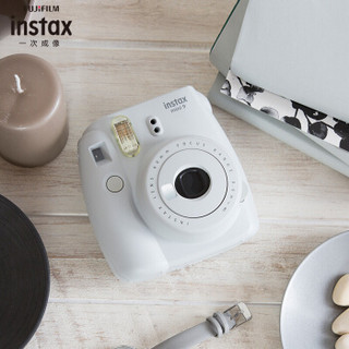 富士一次成像相机（instax）mini9 相机（mini8升级款） 烟灰白  实用套餐（含20张胶片）