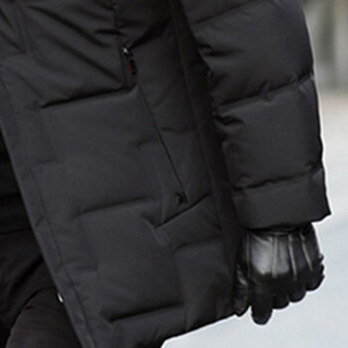 北极绒（Bejirong）羽绒服男 19新款男士高端中青年时尚绒羽绒服保暖潮男外套男 QT3007A-J9802 黑色 M