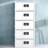 奈高 NG保密柜钢制铁皮密码文件柜防盗档案柜分体五节柜电子密码锁加厚款