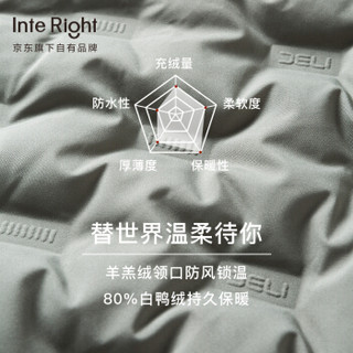 INTERIGHT 羽绒服男 直筒白鸭绒翻领羽绒外套男士冬季保暖韩版潮流羽绒服 YRA9331MI 黑色 XXL