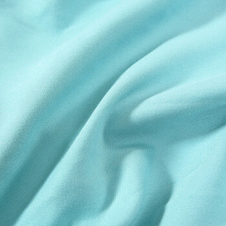 富安娜出品 圣之花 水洗磨毛四件套 纯色简约床上套件 双人床单被套 梦蓝 1.8米/2米床 被套230*229cm