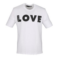 LOVE MOSCHINO 莫斯奇诺 白色圆领短袖T恤衫 M 4 732 4M M 3876 A00 XL 男款