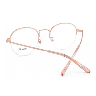CHARMANT/夏蒙眼镜架 金属光学眼镜VM系列金色复古时尚眼镜男女士半框超轻百搭眼镜框VM19332-RG-52mm