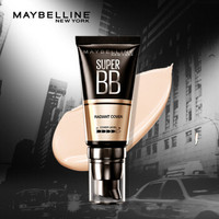 美宝莲( MAYBELLINE )巨遮瑕光感新颜霜 30ML 亮肤色（按压喷头 BB霜 提亮肤色 油皮亲妈 告别油光）