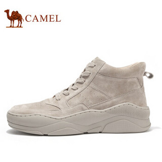 骆驼（CAMEL） 潮流高帮休闲百搭工装男靴 A942234609 沙色 42