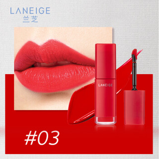 兰芝( LANEIGE )持久哑光染唇釉3号Red Stiletto 6g（彩妆口红 人间小苹果）