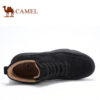 骆驼（CAMEL） 潮流高帮休闲百搭工装男靴 A942234609 黑色 42
