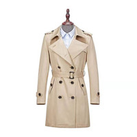 阿尼玛卿/ANEMAQEN 女款翻领中长款风衣 AJW19019/AJW19021 卡其 160/84